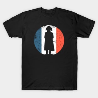 Napoleon Bonaparte - French Flag Silhouette T-Shirt